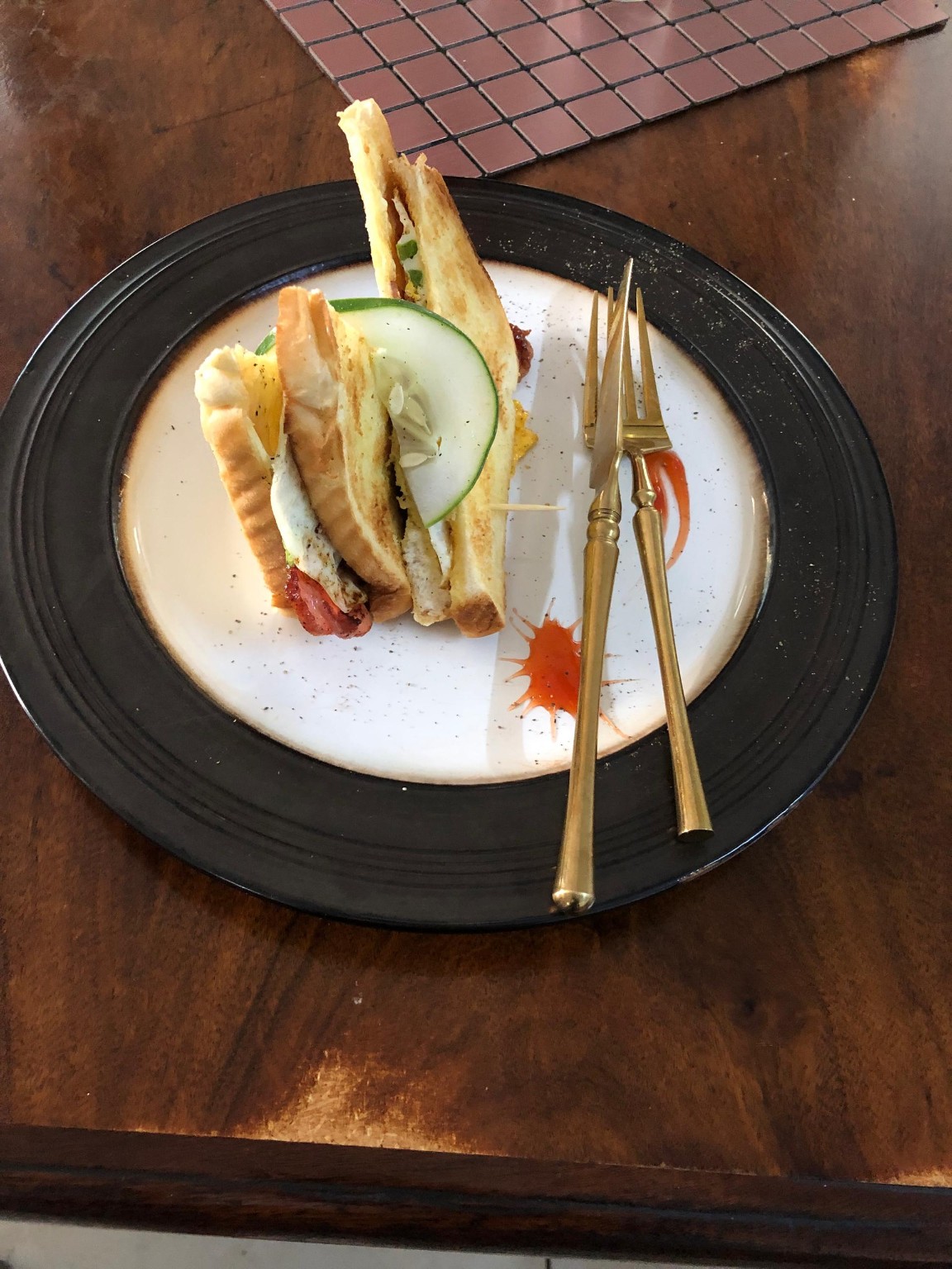 Breakfast sandwich selection at The Standard Hotel