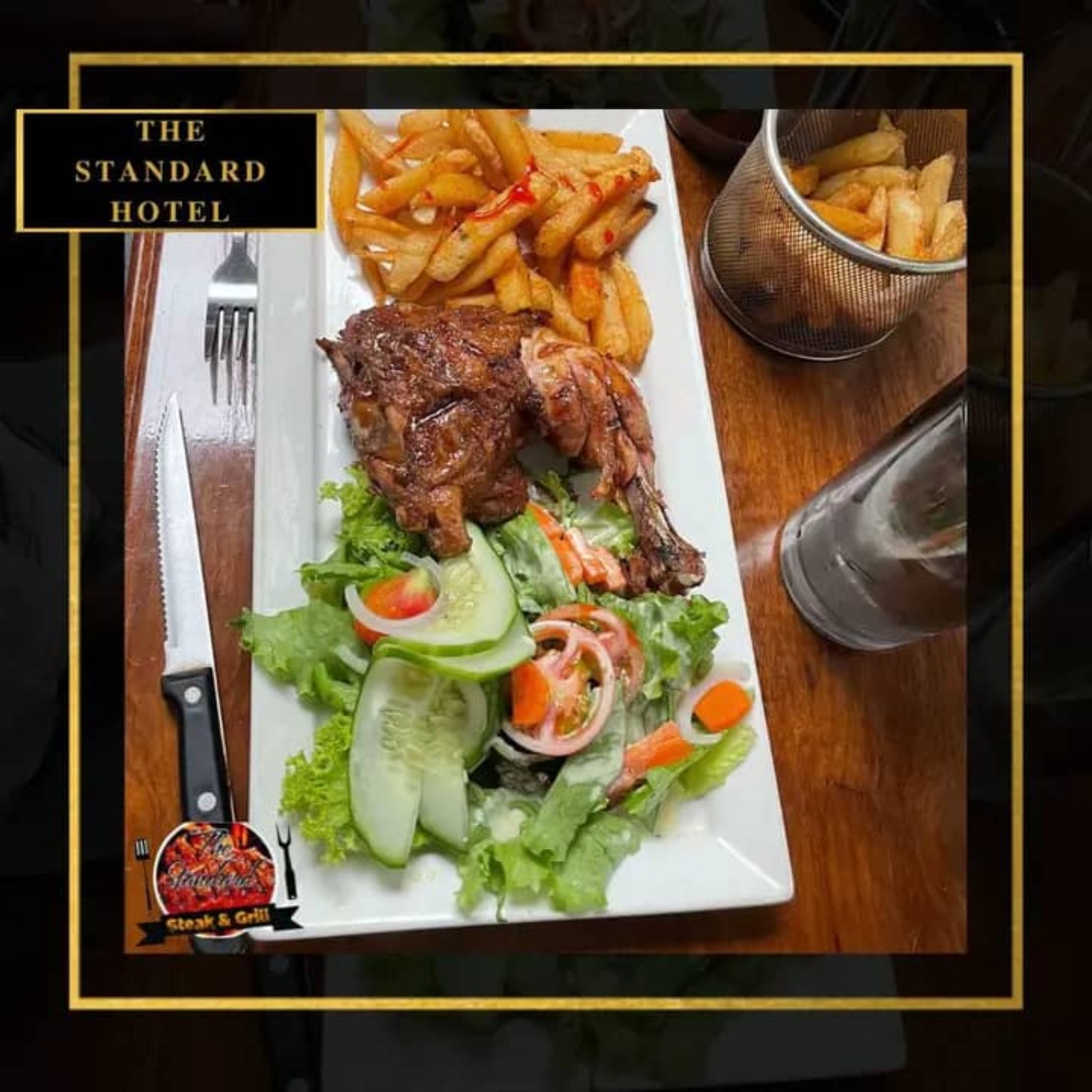 Grilled meat menu selection at The Standard Hotel