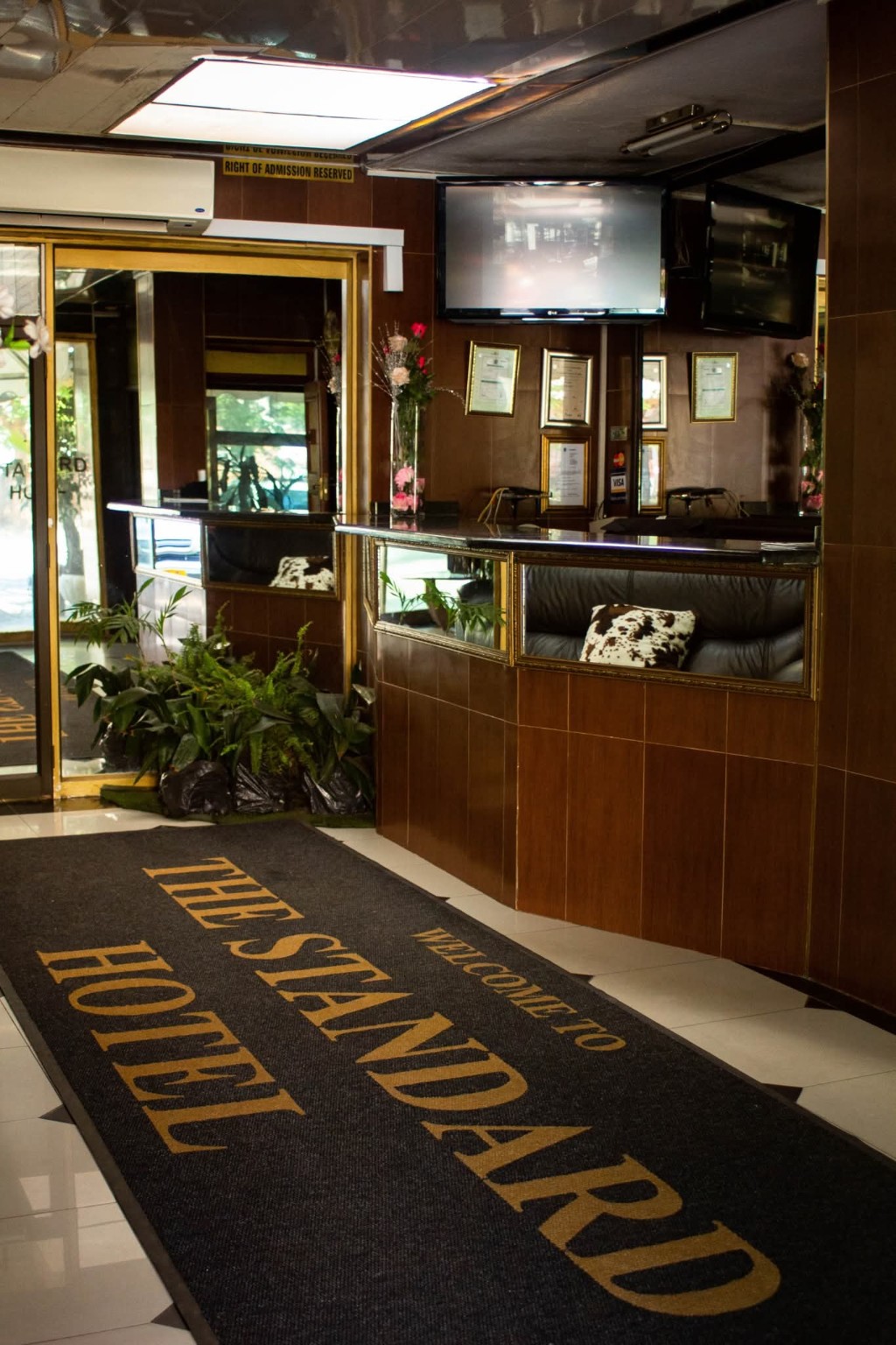 The Standard Hotel reception lobby in Bulawayo